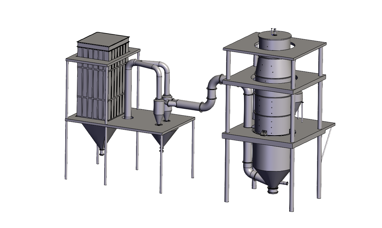 火焰法球化炉小时产量500公斤球形二氧化硅氧化铝